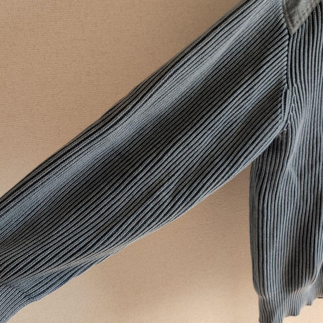 極美品 ナンバーナイン ミリタリーニット リブ編みセーター 厚手