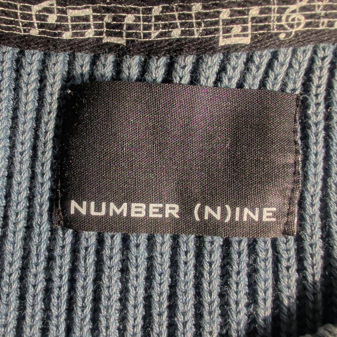 極美品 ナンバーナイン ミリタリーニット リブ編みセーター 厚手