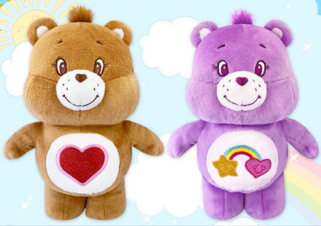 新品】ケアベア きらきらBIGぬいぐるみ 全2種セット - メルカリ