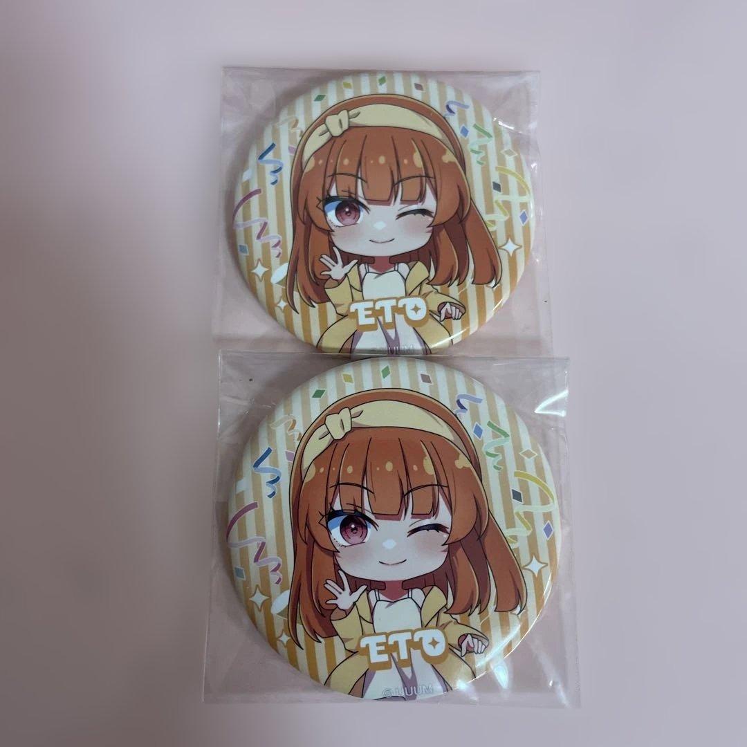 カラフルピーチ えと ぷぴぱ ミニキャラ缶バッチ2個 - メルカリ