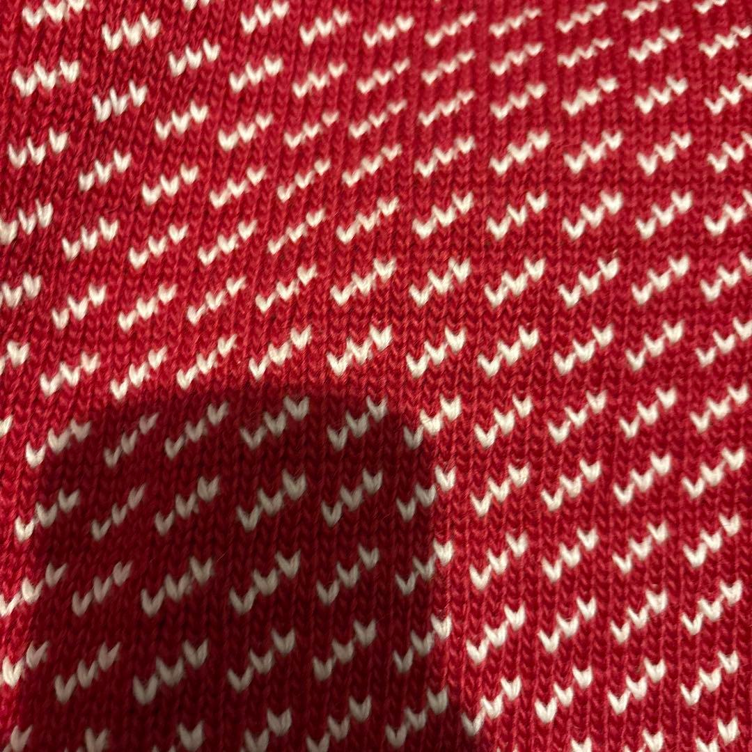 llbean バーズアイ　ニット　レッド　エルエルビーン L.L.BEAN