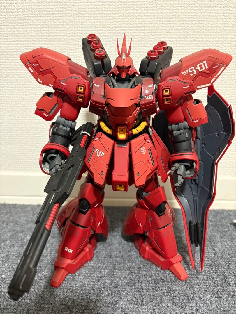 完成品】MG サザビー Ver.Ka 墨入れ デカール 艶消し仕上げ 逆シャア