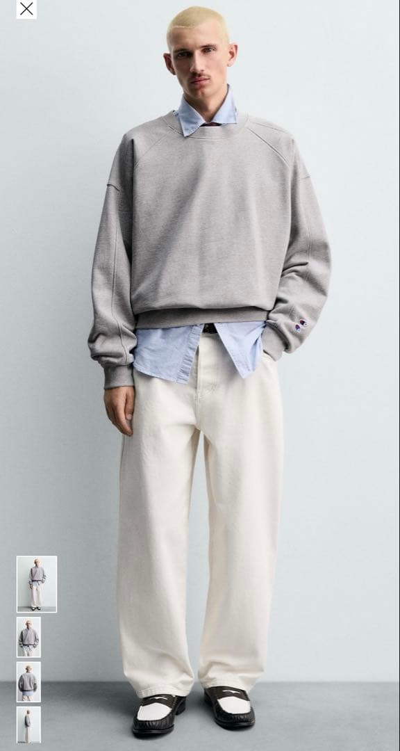 CHAMRION × ZARA パッチ クルーネック スウェット【竹内涼真着用