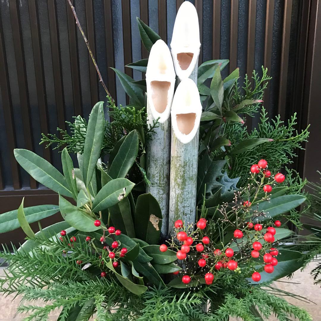 門松 正月 左右一対 (2つ) 飾り付けあり - メルカリ