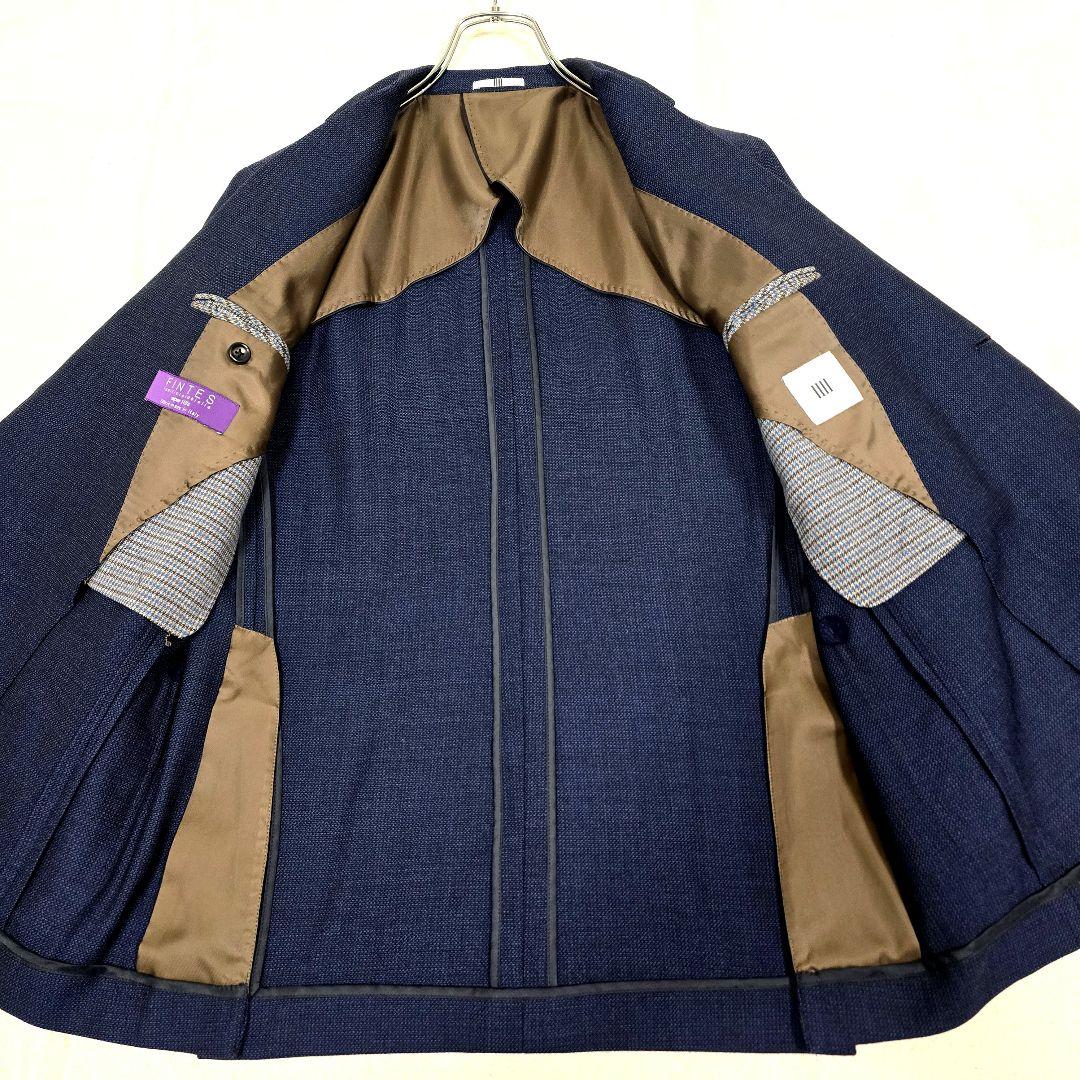 極美品 スーツセレクト セットアップ ビジネス SUPER110s ネイビー L