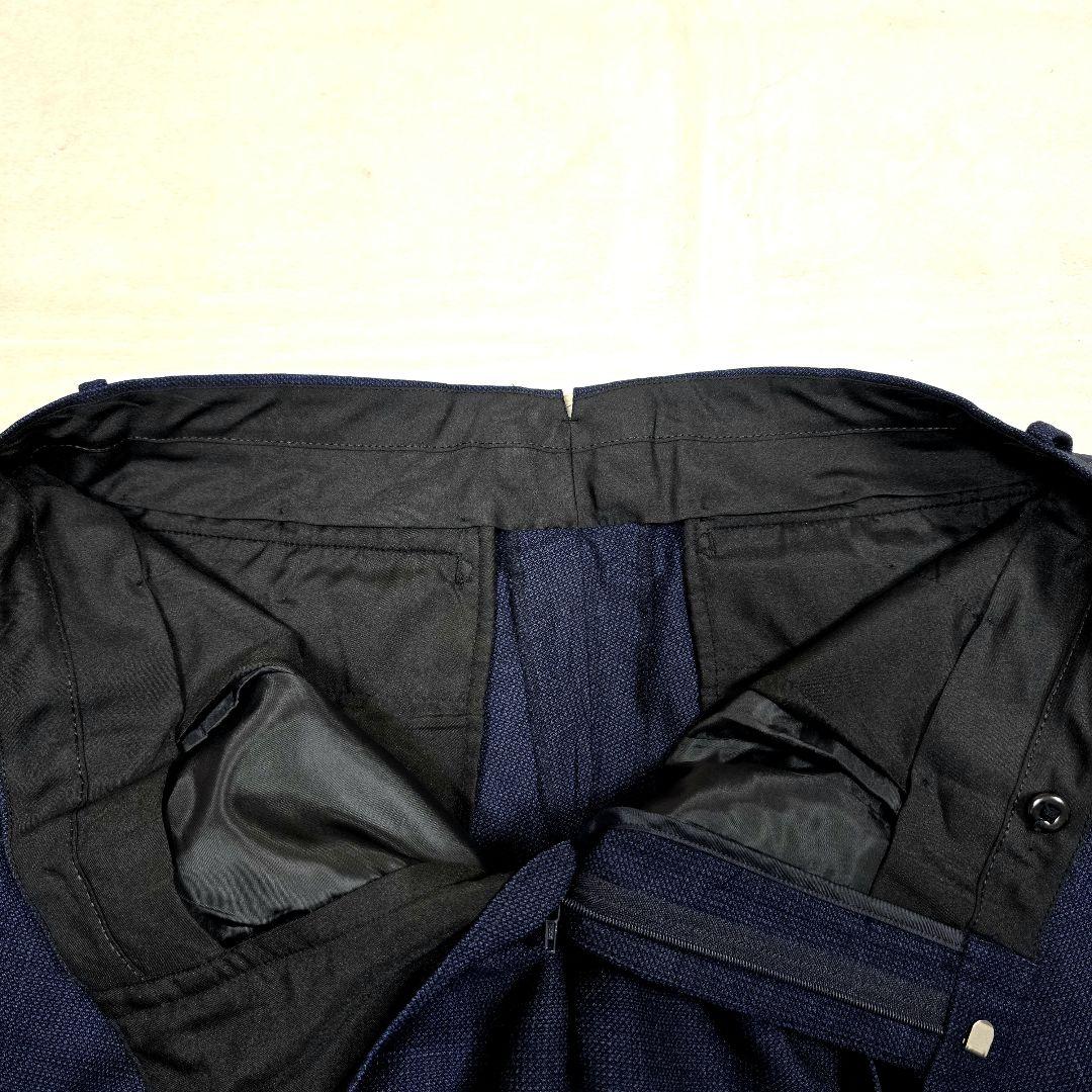 極美品 スーツセレクト セットアップ ビジネス SUPER110s ネイビー L