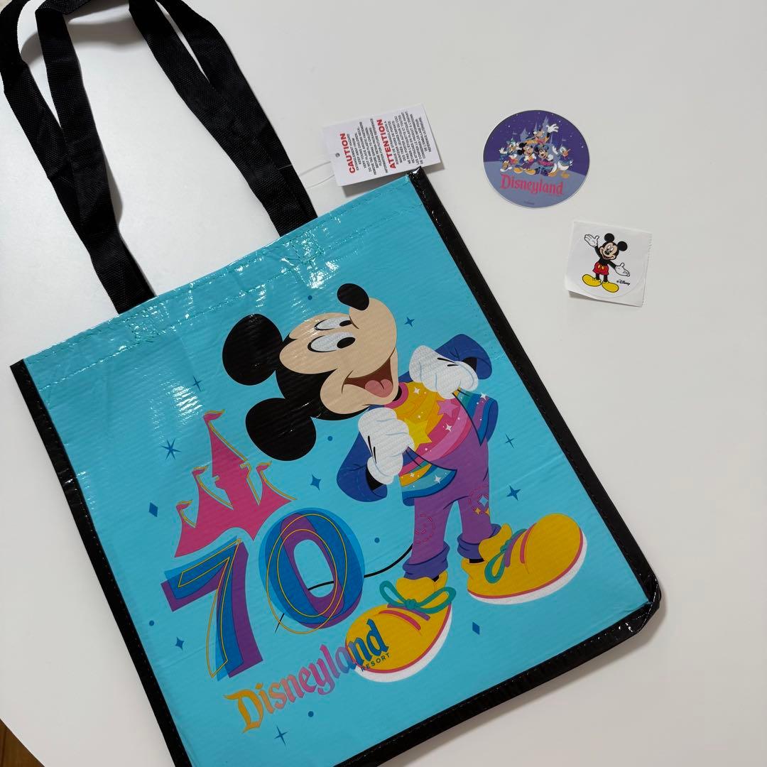 70周年 カリフォルニアディズニー S ショッピングバッグ エコバッグ