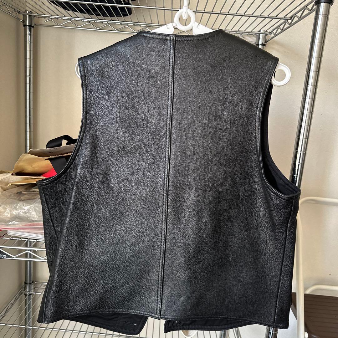 肉厚ゴートレザー製サンプルベスト／本水牛ボタン／REALSIMONS - メルカリ