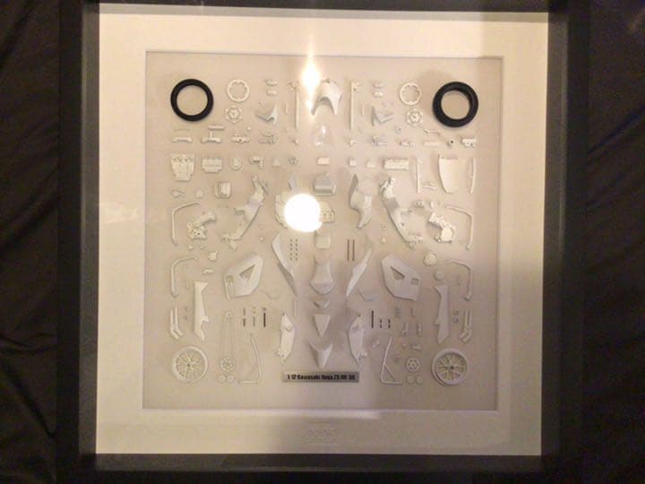 タミヤ】【額装済】パーツパネル カワサキ 06 Ninja ZX-RR