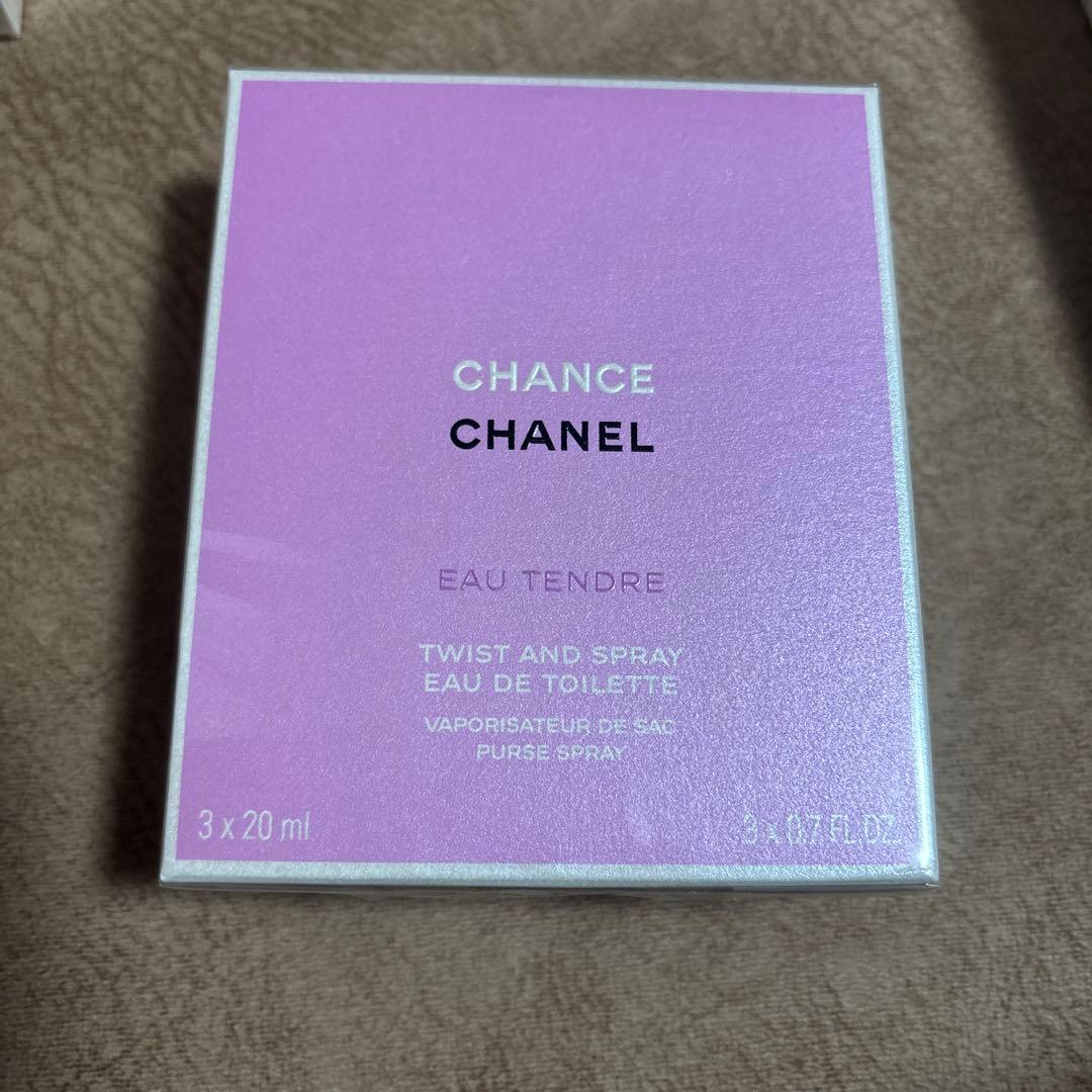CHANEL CHANCE EAU TENDRE 3本セット CHANCE EAU TENDRE SET 3.4 fl. oz. Eau de Toilette Twist and Spray