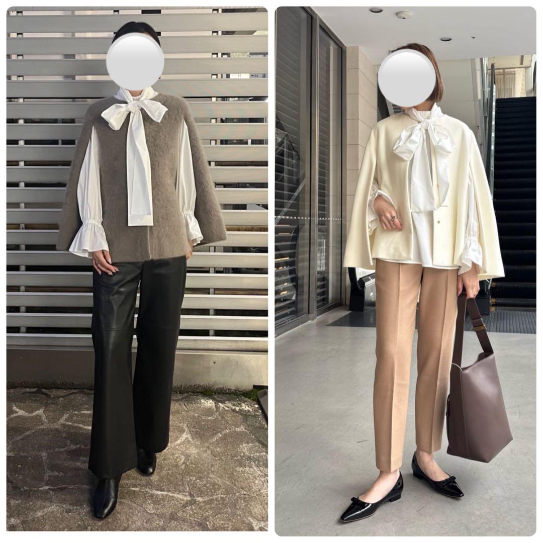 24AW ユナイテッドアローズ 1,9万円 ボウタイドットフレアスリーブ