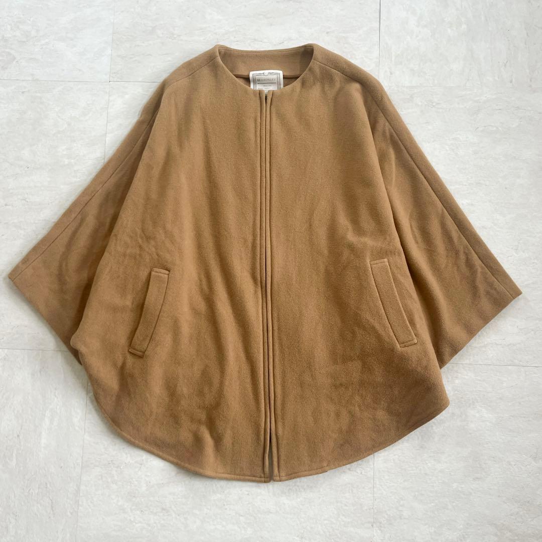 BEARDSLEY ビアズリー ウールポンチョコート キャメル - メルカリ