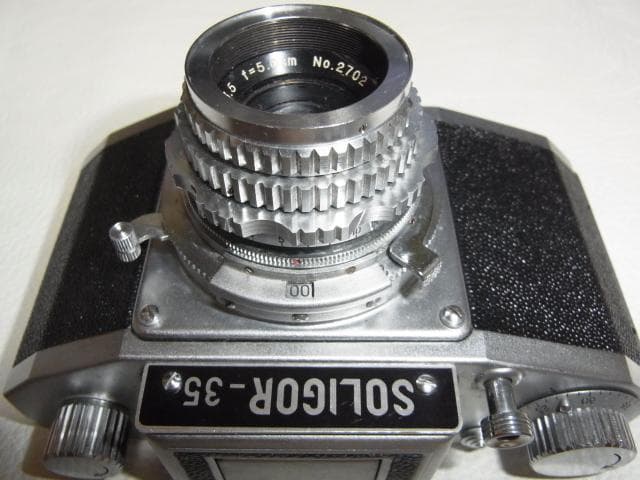 極希少昭和30年頃 日本初一眼レフ□完動品 ソリゴール35 ファースト