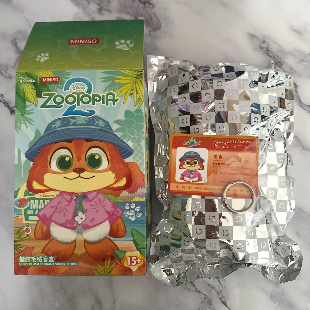 ズートピア2 MINISO ニック ジュディ ぬいぐるみ 城市居民シリーズ