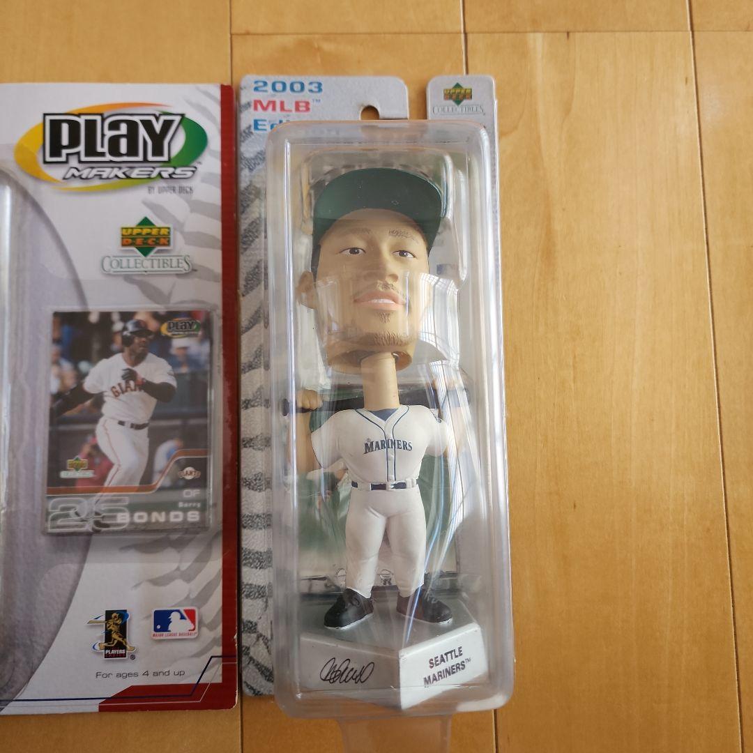 MLB Edition バリーボンズ イチロー ボブルヘッドセット カード付