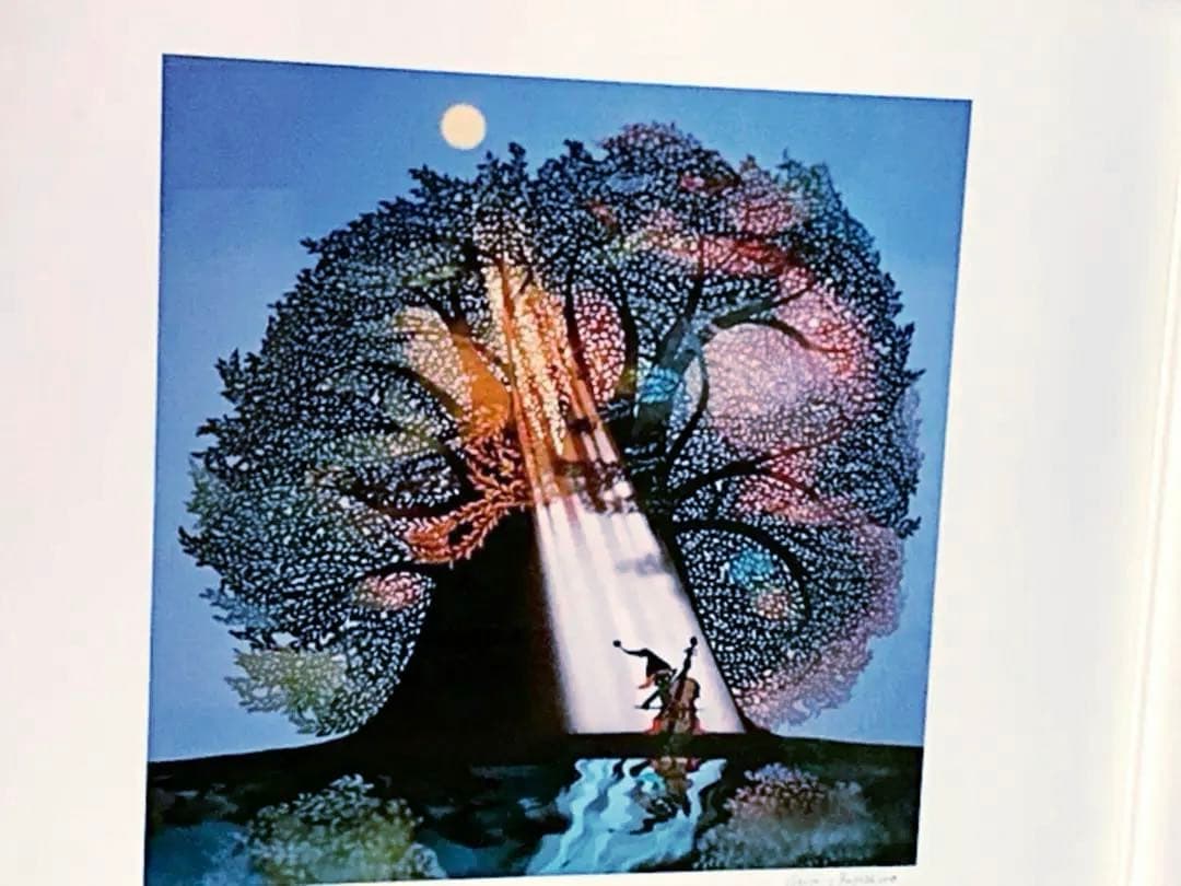 月光の響き 藤城清治 額縁付き 影絵 - メルカリ