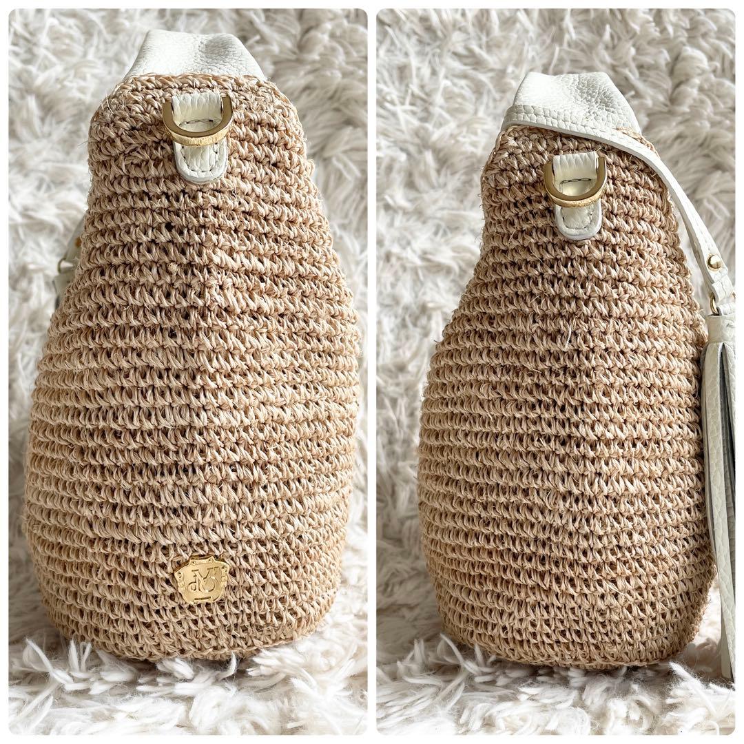 未使用級 ヴィオラドーロ 2WAYワンショルダーバッグ かごバッグ