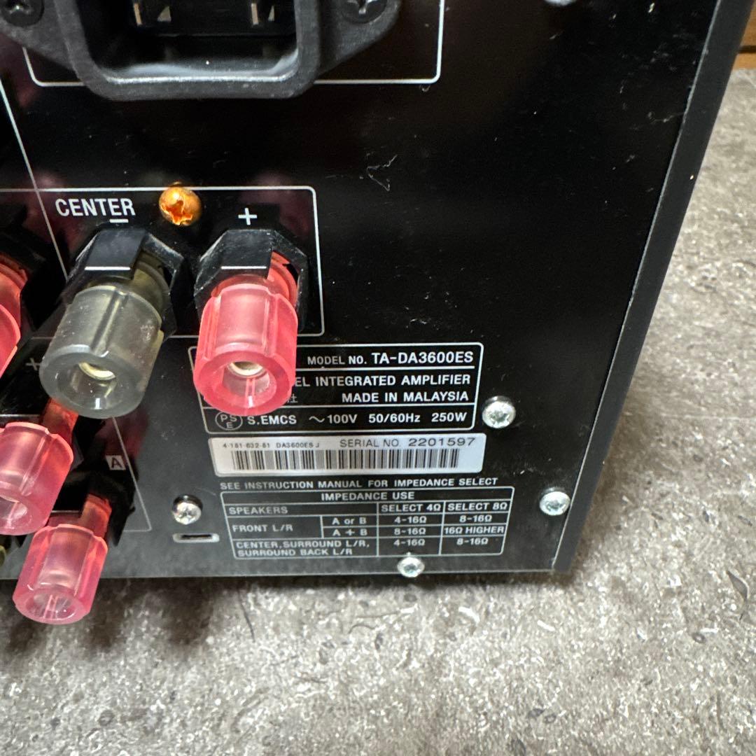 SONY TA-DA3600ES AVアンプ ES 7.1ch 付属品あり