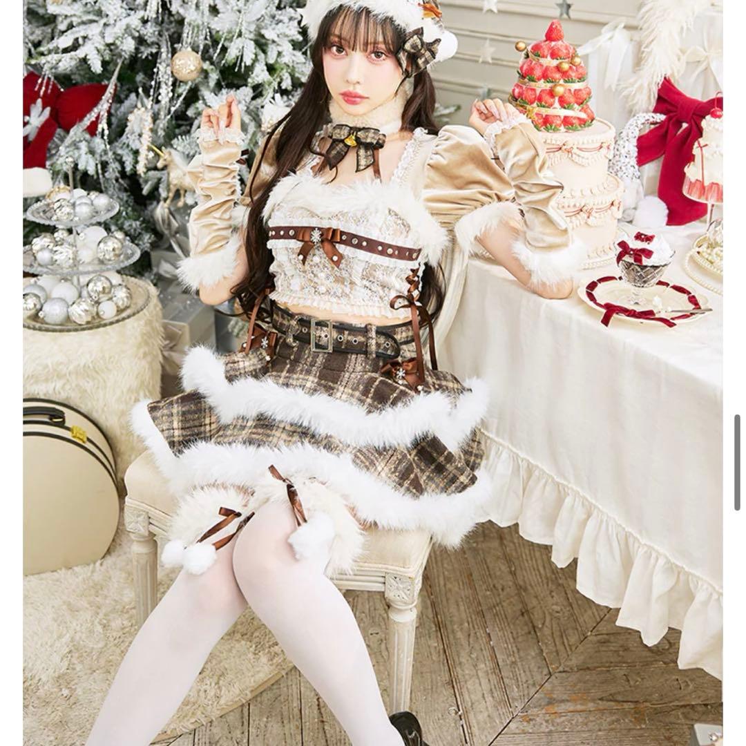 完売品】【MLサイズ】 フレンチチェックノエルトナカイ マリームーン