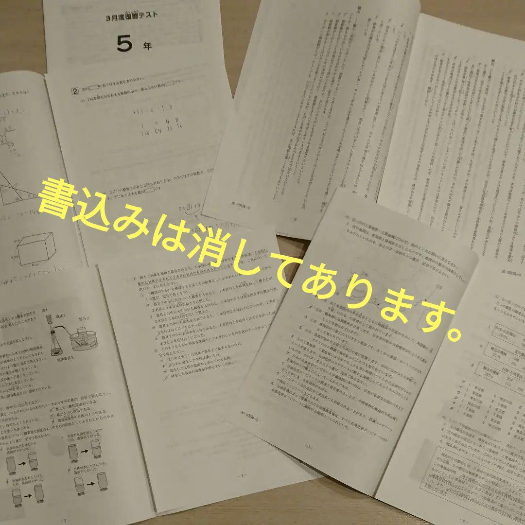 サピックス 5年 全12回テストセット 模試 入室テスト 組分け