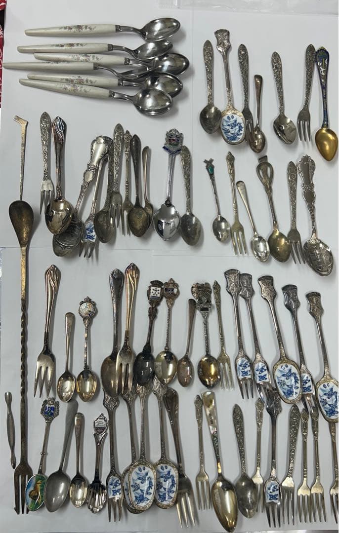 ST-27 ヴィンテージ/アンティーク/スプーン/フォークお箸まとめ売り/82本 ST-27 ヴィンテージ/アンティーク/スプーン/フォークお箸まとめ売り/82本