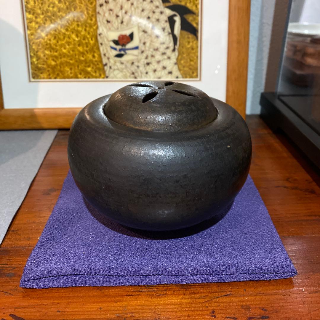 香炉　金箔　唐金　落款刻印あり 石黒光南 作 『純金香炉』 ｜骨董品買取 緑和堂