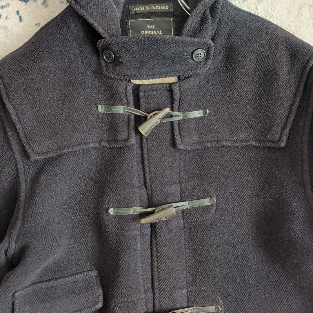 90s グローバーオール キングストン ダッフルコート ヘリンボーン 黒 L