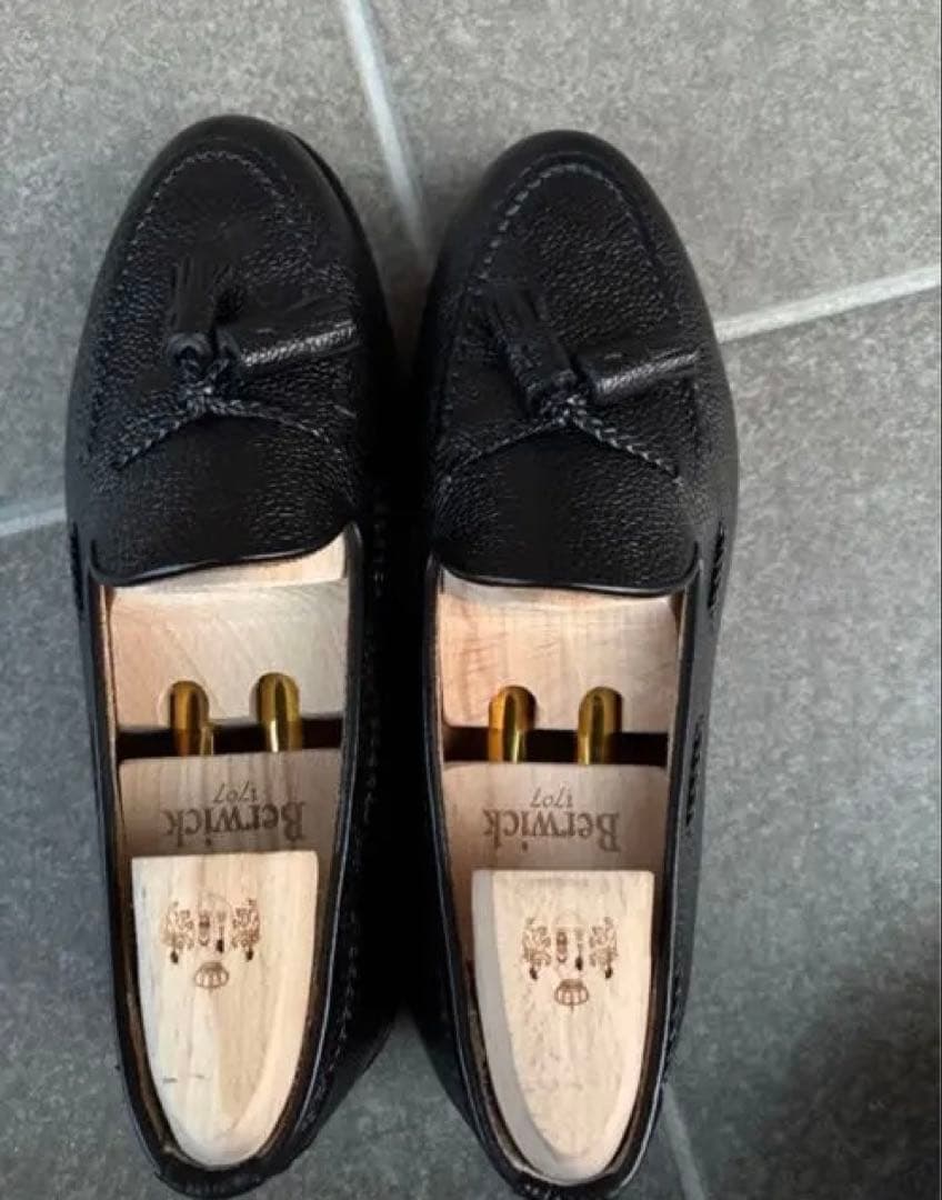 Berwick タッセルローファー UK7.5 4340CCDA BK シボ革 - メルカリ