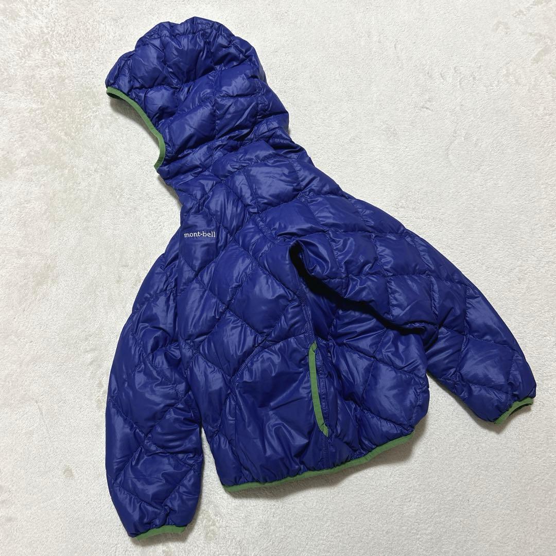 美品 mont-bell リバーシブル ダウンジャケット モンベルグリーン 青