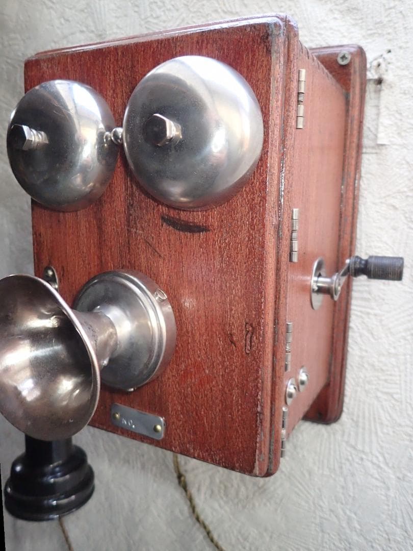 昭和レトロ デルビル磁石式壁掛電話機 ベル鳴ります アンティーク