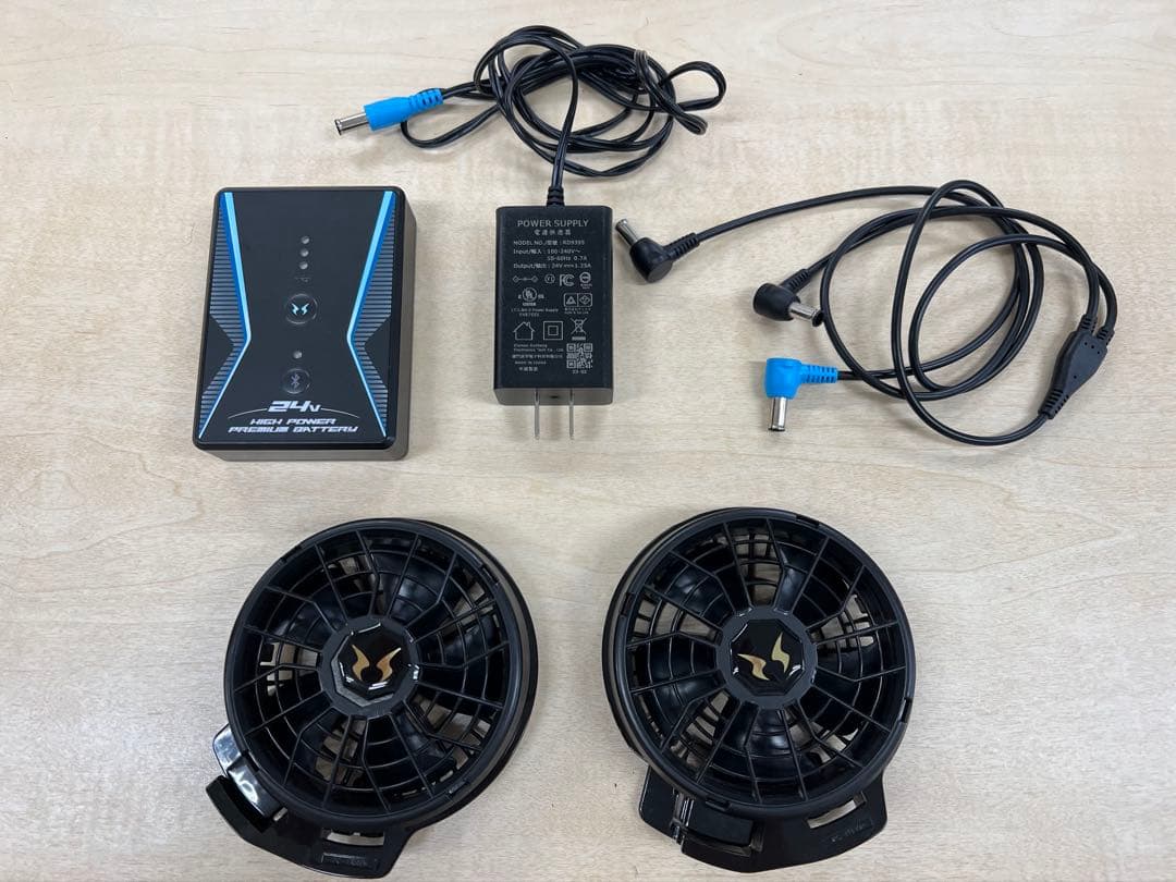 空調服神服　バッテリー　ファン　セット　サンエス 空調風神服 ファン＋バッテリーセット[RD9110H/RD9190J/サンエス