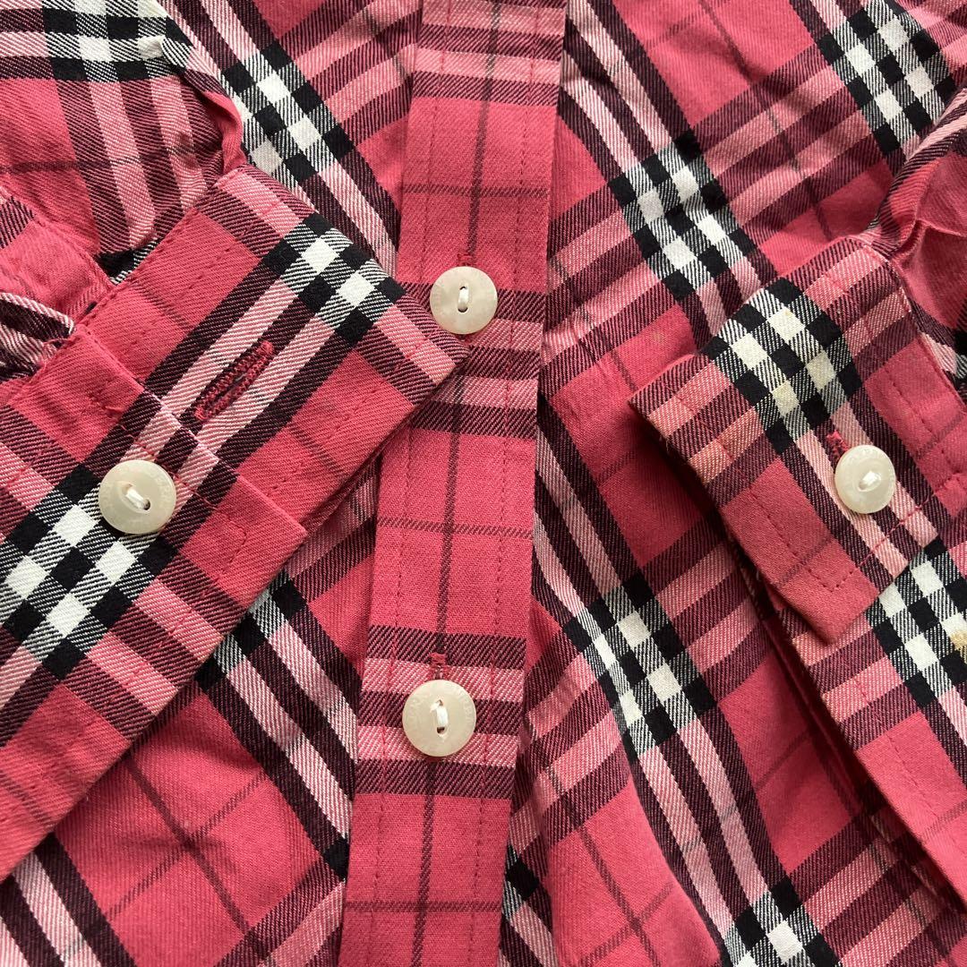 バーバリー ノバチェック シャツ ピンク L - メルカリ