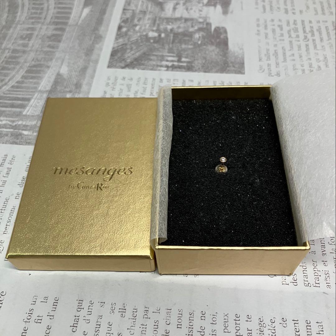 専用◆未使用品◆ メサンジュ K18 片耳ピアス ダイヤモンド 0.025ct