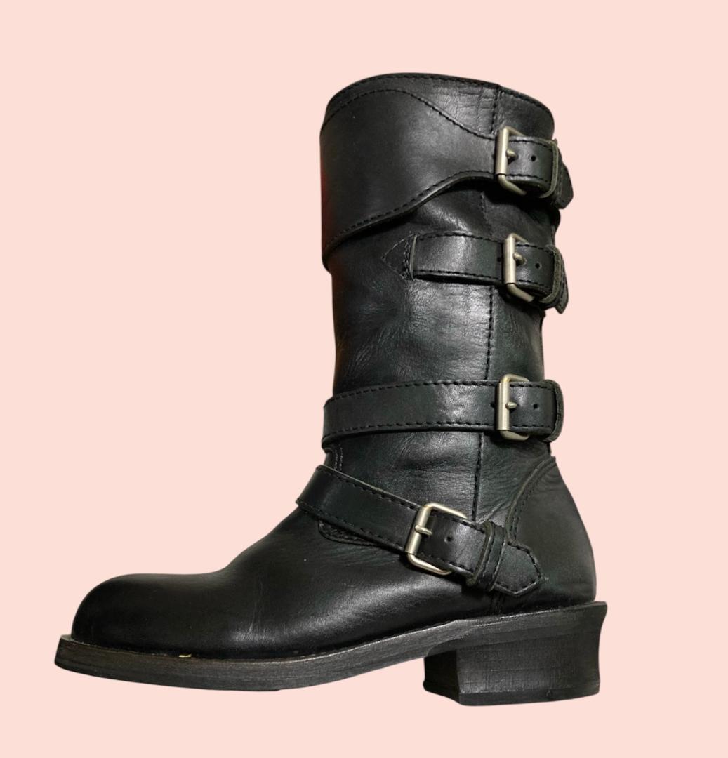 07aw JUNYA WATANABE MAN 4連ベルトバイカーロングブーツ - メルカリ