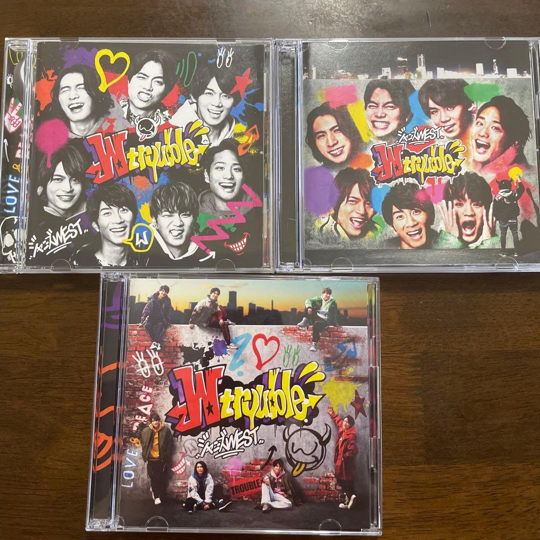 ジャニーズWEST Wtrouble 初回限定A、B、通常ステッカー付 - メルカリ
