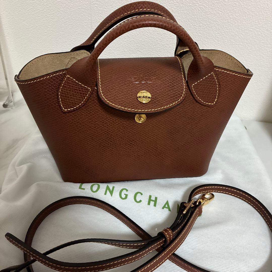 ロンシャン エピュレ XS ショルダーバッグ ブラウン ÉPURE レザー 美品