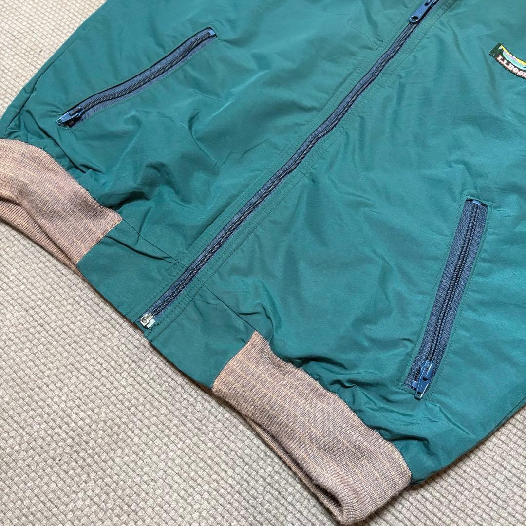 【極美品/USA製】90s L.L.Bean ウォームアップジャケット 緑 M
