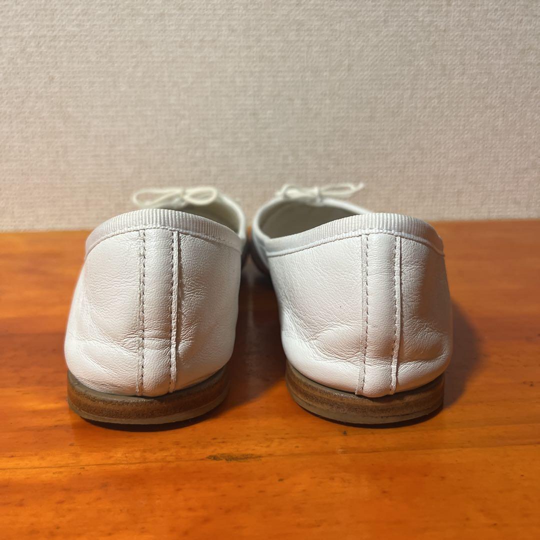 レペット サンドリオン 38.5 白 ホワイト フラットシューズ 24cm