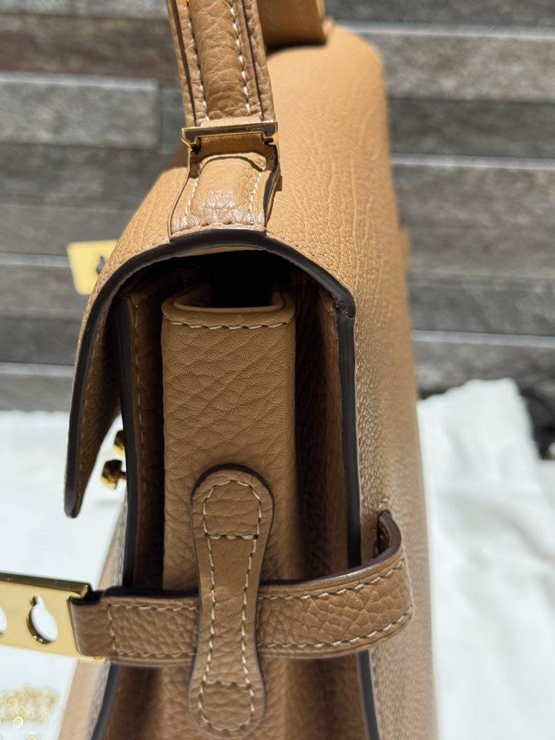 美品】【安心鑑定】デルヴォー タンペートPM クリスピーカーフ