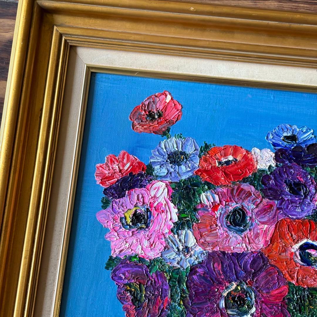 絵画 K.TAKAISHI 高石国夫 油絵 油彩 花 花瓶 静物画 洋画 C - メルカリ