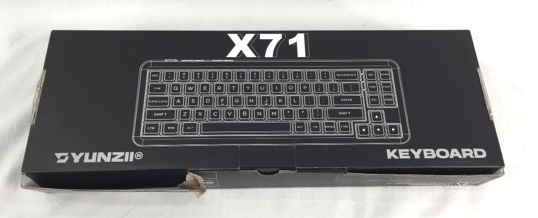 送料込み☆YUNZII☆X71☆メカニカルキーボード☆ワイヤレス☆透明/