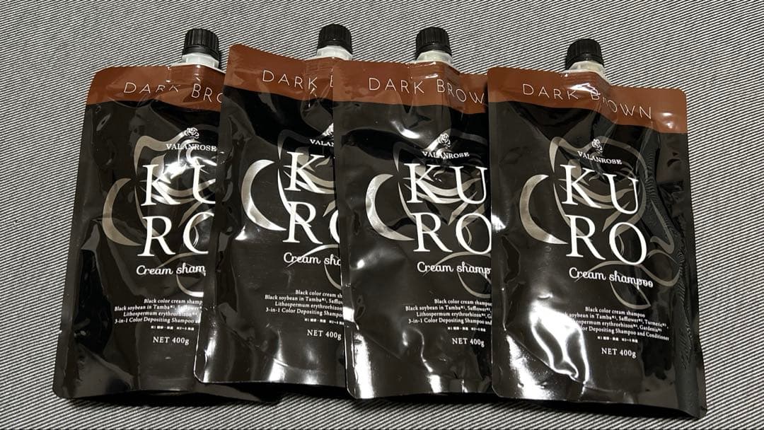 KURO クリームシャンプー ダークブラウン 400g✖️4 KUROクリームシャンプー | VALANROSE(バランローズ)【公式】