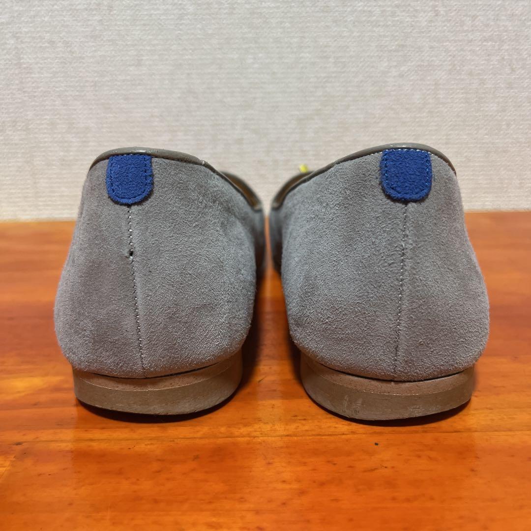 ❀美品 シャテル グレー タッセルローファー 23.5cm 36.5 ゴールド