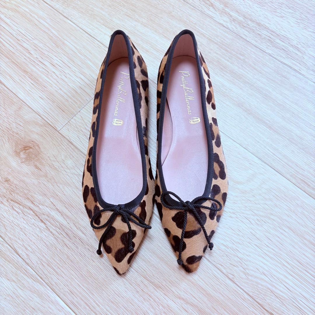 pretty Ballerinas ヒョウ柄 レオパード フラットシューズ 37