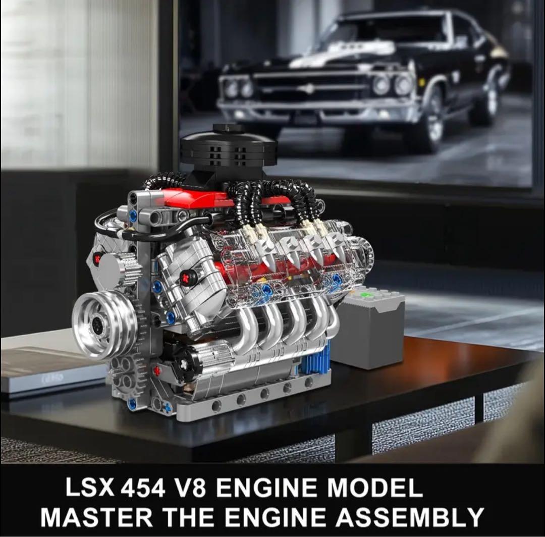 V8エンジン 模型 ブロック 組立キット 教材 プレゼント - メルカリ