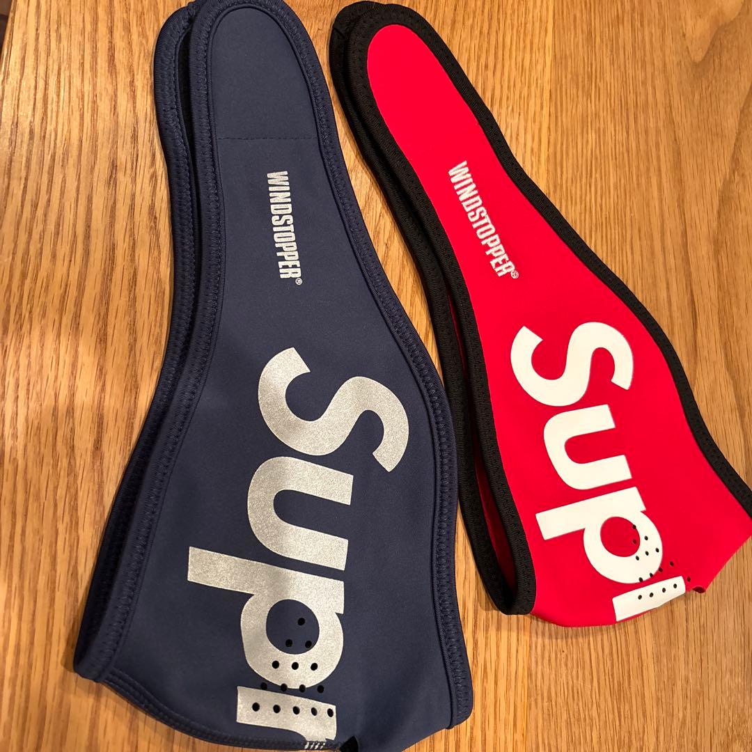 美品Supreme Logo Facemask 2個セット 赤&ネイビー - アクセサリー高価