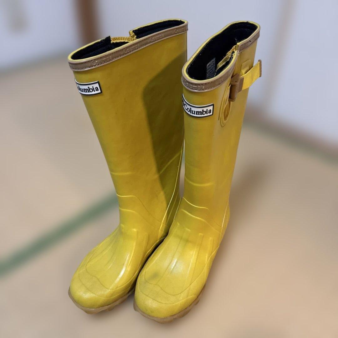 Columbia イエロー ロングブーツ バックル付き 23センチ - メルカリ