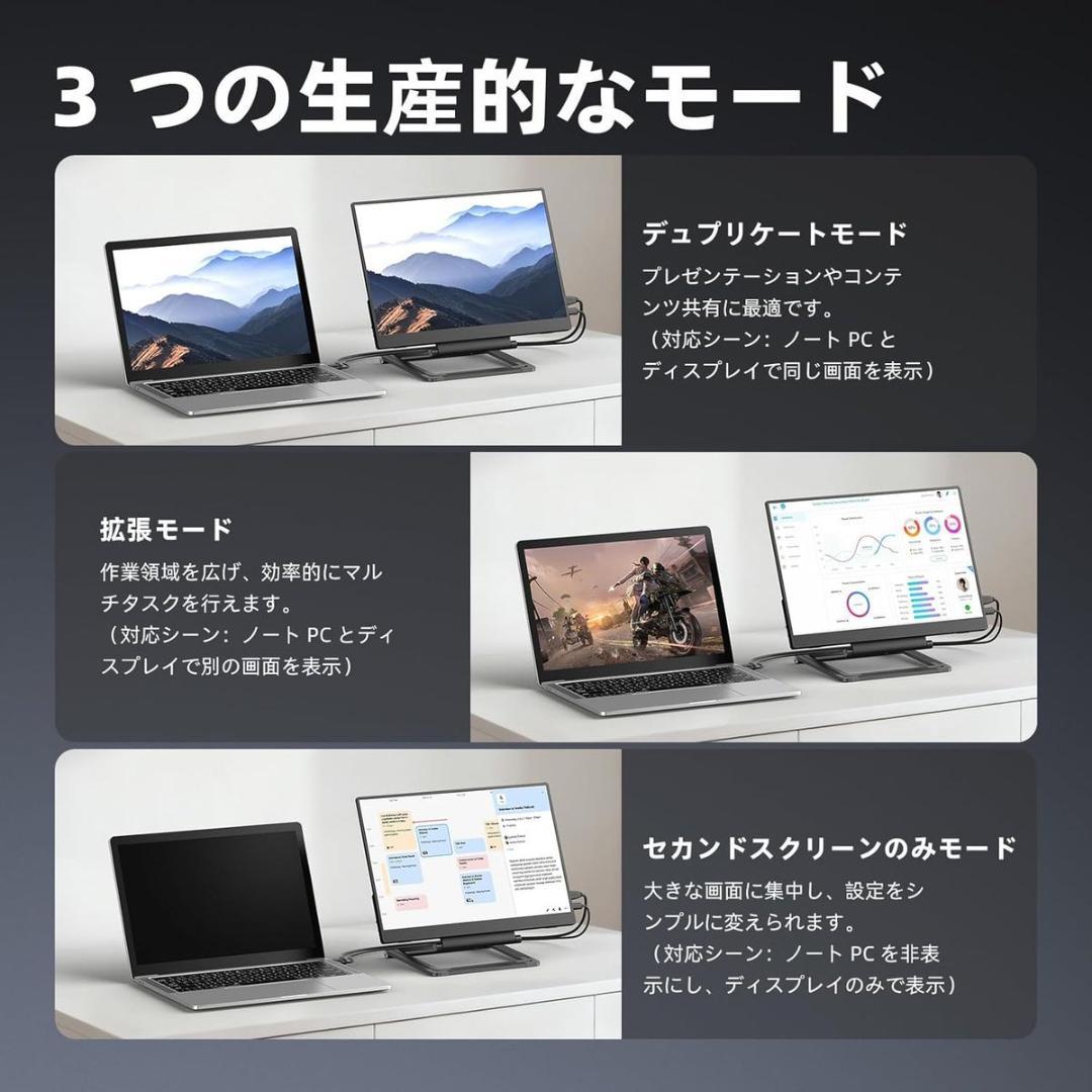 16インチ モバイルモニター WQXGA IPS液晶 100％sRGB広色域 - メルカリ