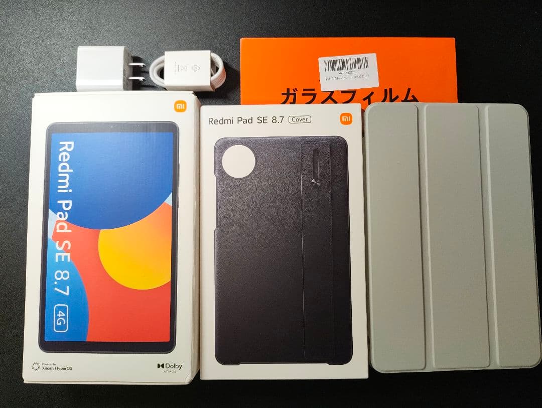 Redmi Pad SE 8.7 4G 64GB カバー＋ガラスフィルム付き Amazon | 用 Redmi Pad SE 8.7 4G ガラスフィルム 2枚 【国産AGC