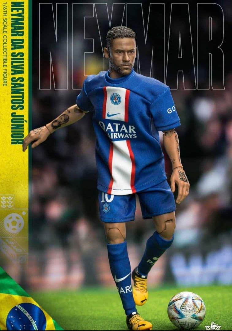 新品 1/6 ネイマール アクションフィギュア ブラジル パリ